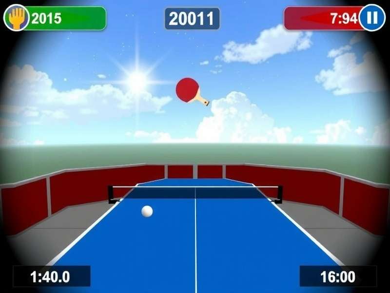 Ping Pong Pro - Gameplay Screenshot Ping Pong Pro gameplay screenshot showing a match in progress
